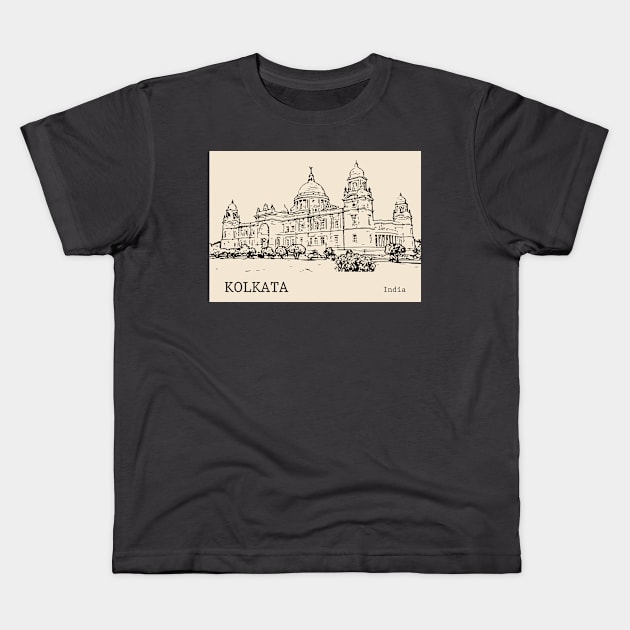 Kolkata India Kids T-Shirt by Lakeric